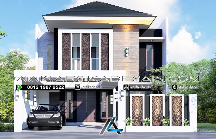 Desain rumah ukuran 20x20m