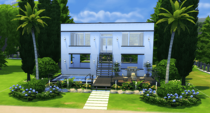 Desain rumah modern the sims 4