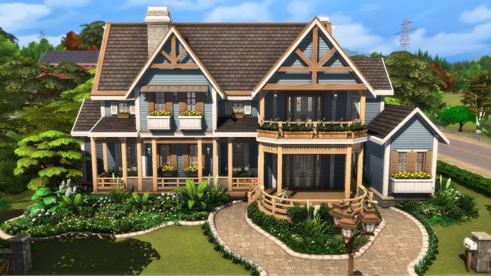 Desain rumah modern the sims 4