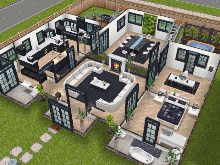 Desain rumah modern the sims 4