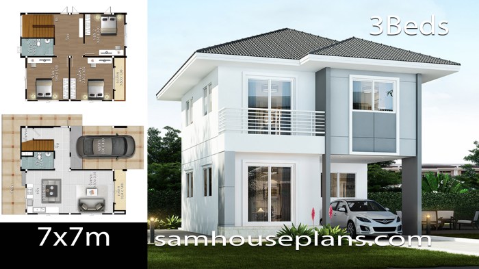 Desain rumah sederhana 7x20