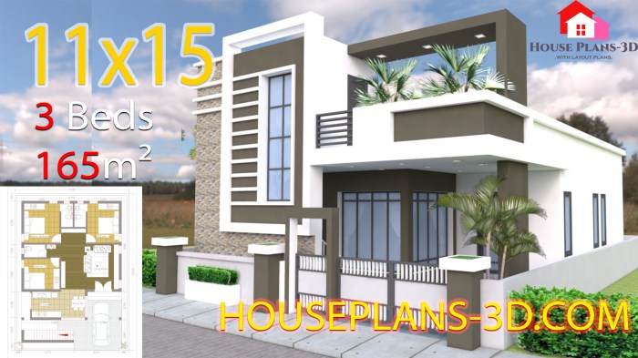 Desain rumah ukuran 11x15