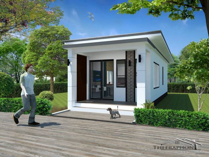 Desain rumah tingkat 1 kamar