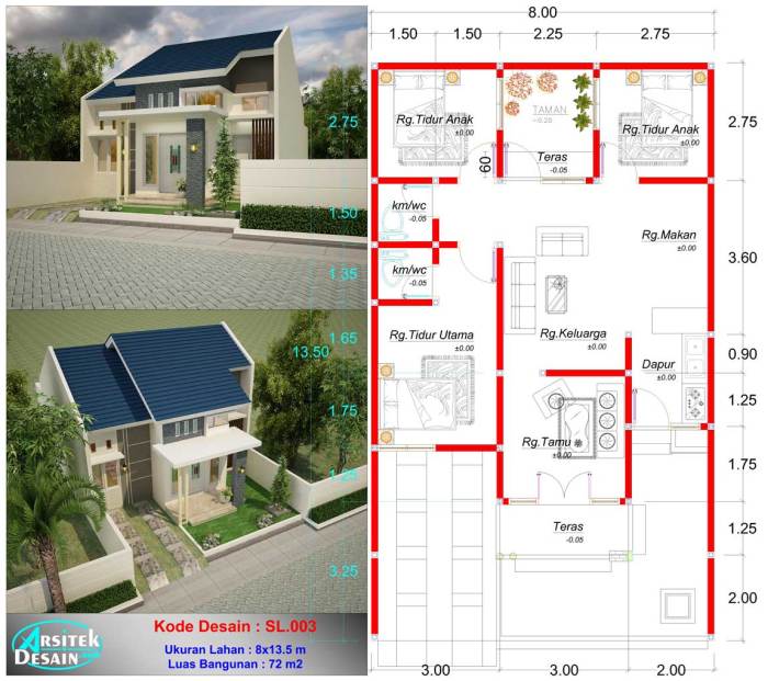 Desain rumah minimalis type 40 72