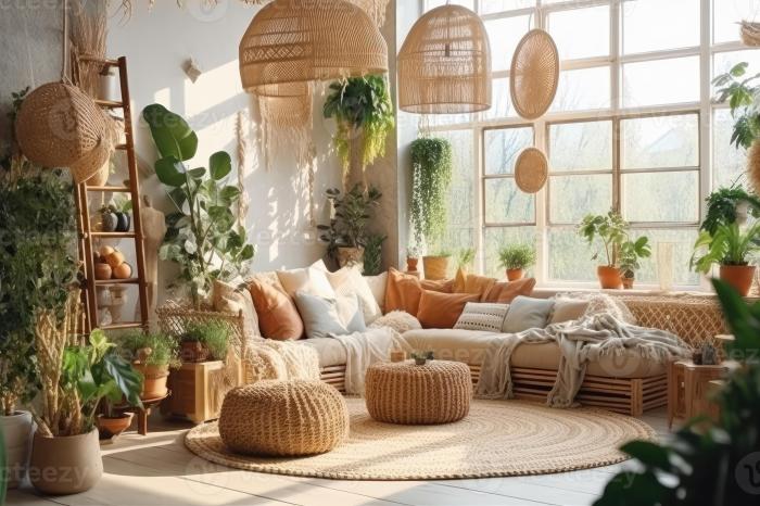 Lampen boho style wohnzimmer